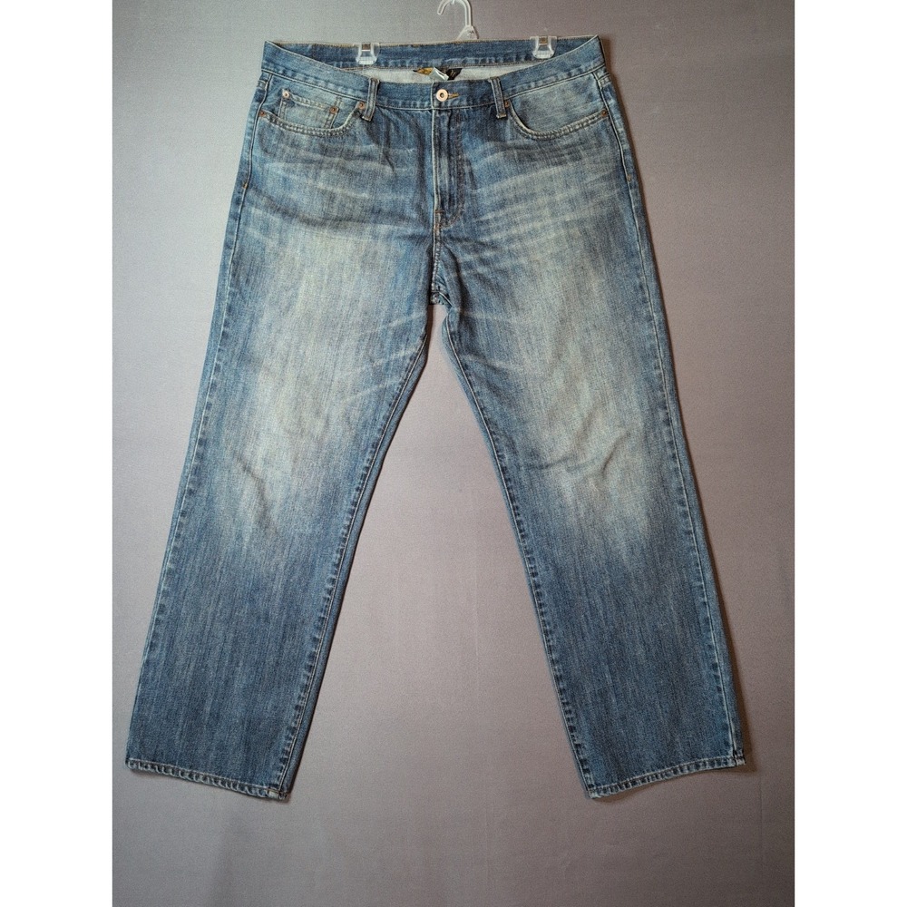 Lucky Brand Jeans Mens 38x30 Medium Wash Straight Fit Blue Denim Pants